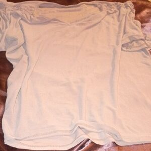 Women’s Lightweight Cream Blouse - Casual V-Neck Top